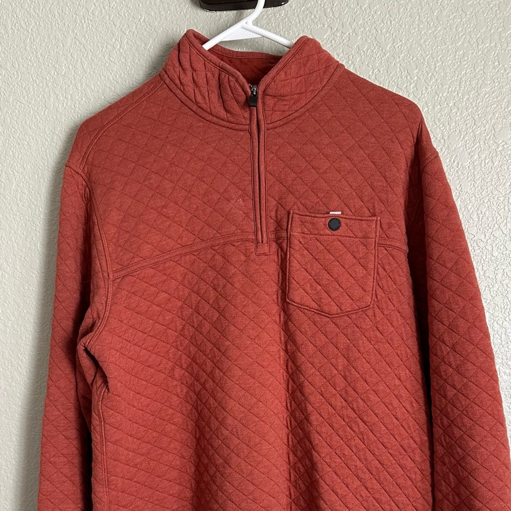 Eddie Bauer Men's Quilted Quarter Zip Large